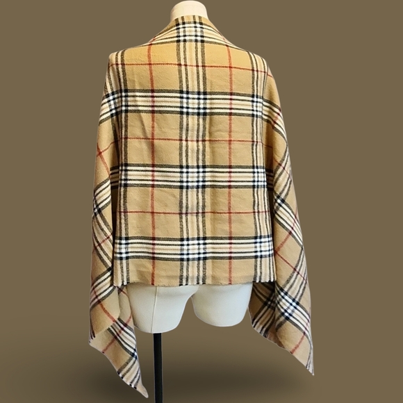 Classic Beige Tan Black Red & White Checker Nova Pattern Scarf & Or Shawl Preppy - Picture 4 of 7